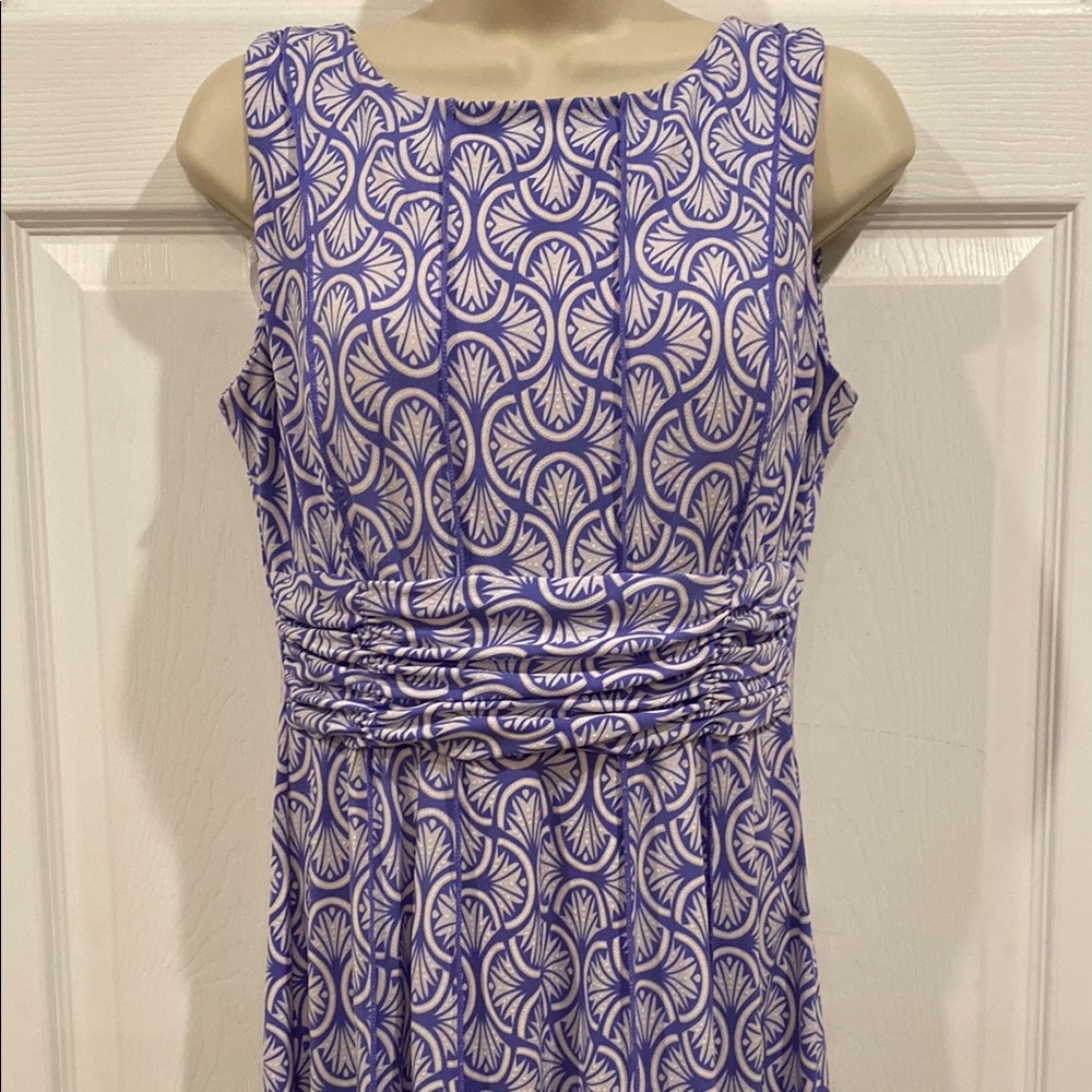 Perceptions Purple Patterned Dress - image 1